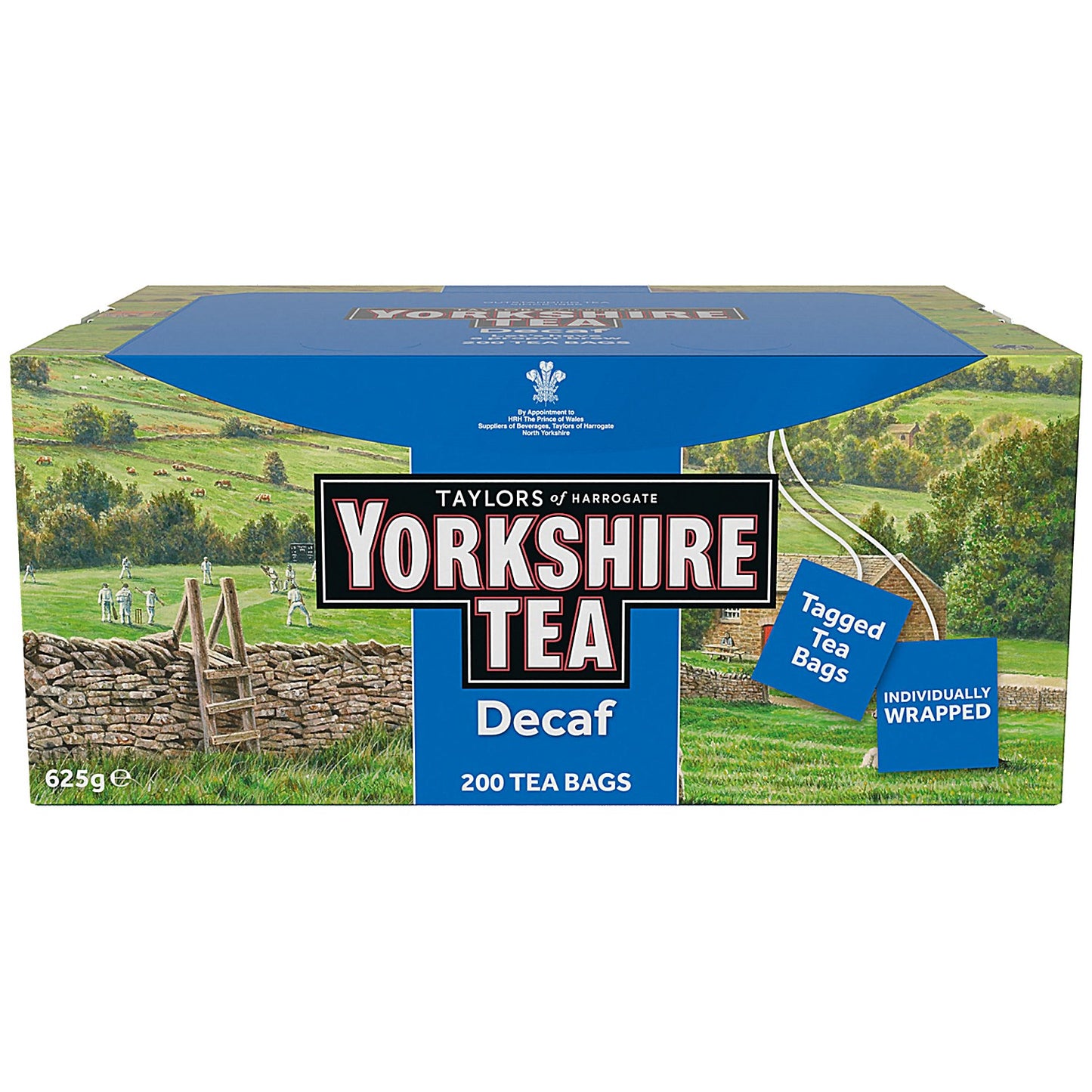 Yorkshire Tea Decaffeinated Tagged and Enveloped Tea Bags, Pack of 200