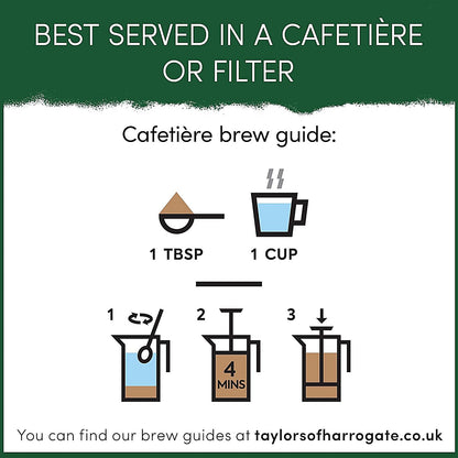 Taylors of Harrogate Decaffeinated Roast and Ground Coffee, 200g