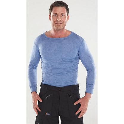 Beeswift Long Sleeve Thermal Vest, White, Medium Easy2Order : THVLSWM