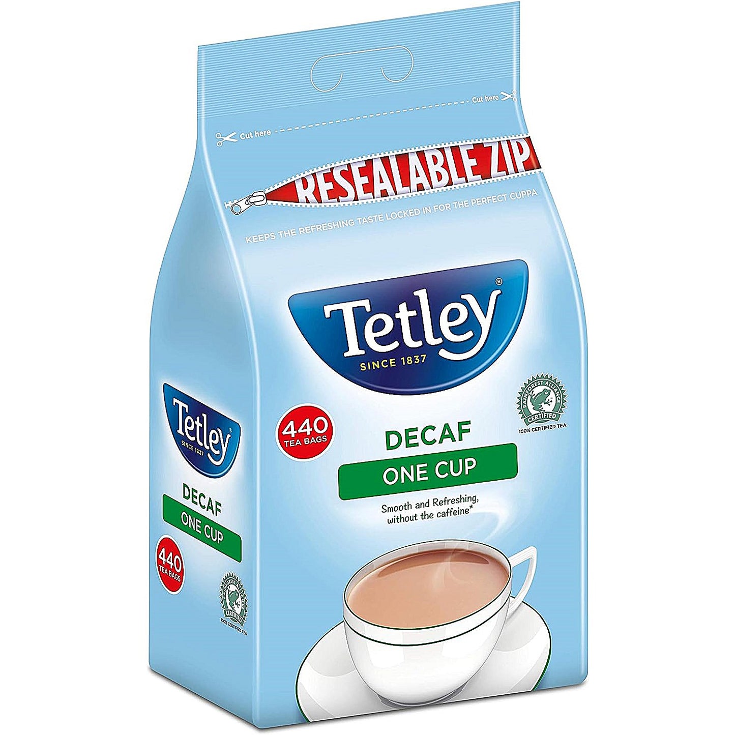 Tetley One Cup Decaffeinated Tea Bags, Pack of 440