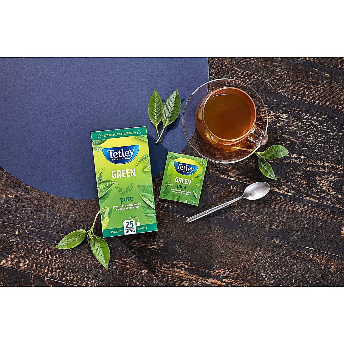 Tetley Pure Green Tea, Pack of 25