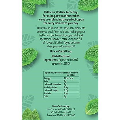 Tetley Fresh Mint Herbal Tea, Pack of 25