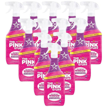 The Pink Stuff Window Cleaner with Rose Vinegar 850ml (Pack of 12)