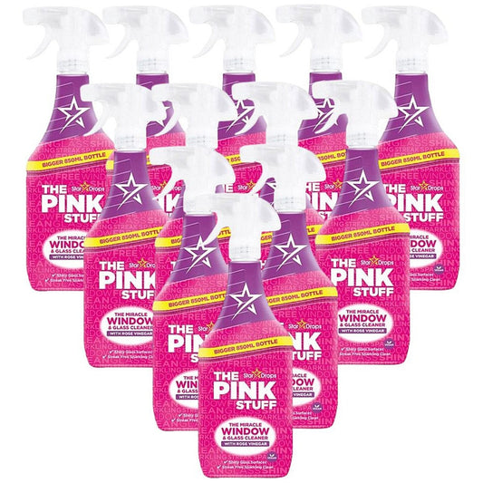The Pink Stuff Window Cleaner with Rose Vinegar 850ml (Pack of 12)