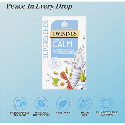 Twinings SuperBlends Calm Herbal Tea, Pack of 20