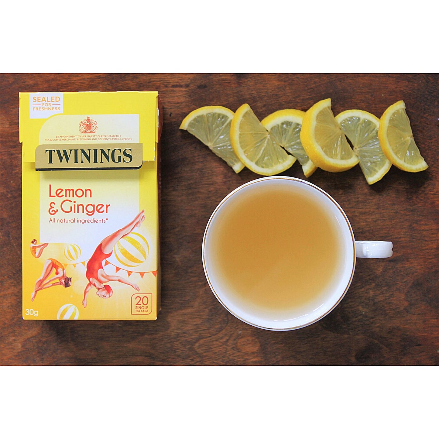 Twinings Lemon and Ginger Fruit Tea, Pack of 20