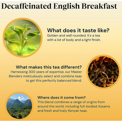 Twinings Decaffeinated English Breakfast Tea Bags, 4 Packs of 20
