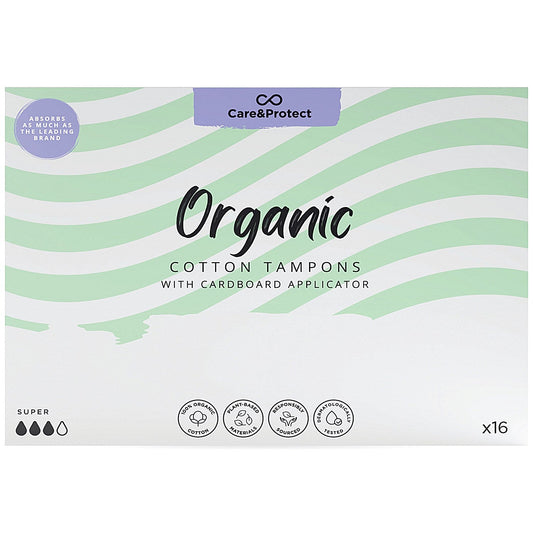 Care & Protect Organic Cotton Applicator Tampons, Super, Pack of 192 Easy2Order : TSL00134
