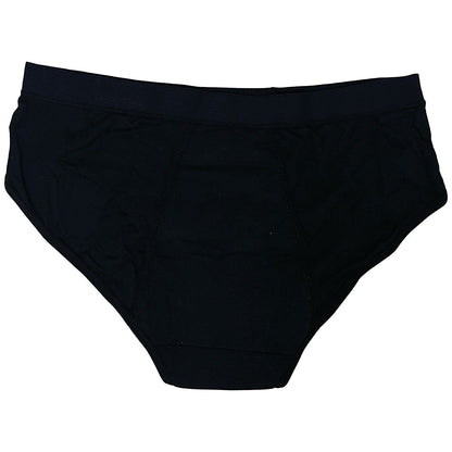 TSL Heavy Absorbency Washable Period Pants, Briefs Style, Small, Black