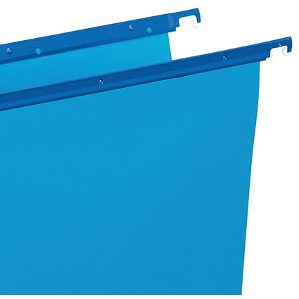 Rexel Crystalfile Extra Polypropylene Suspension Files, V Base, Foolscap, Blue, Pack of 25