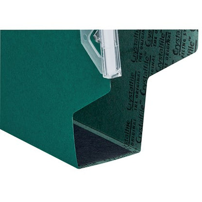 Rexel Crystalfile Classic Manilla Lateral Suspension Files, 330mm Width, 50mm Square Base, Green, Pack of 25