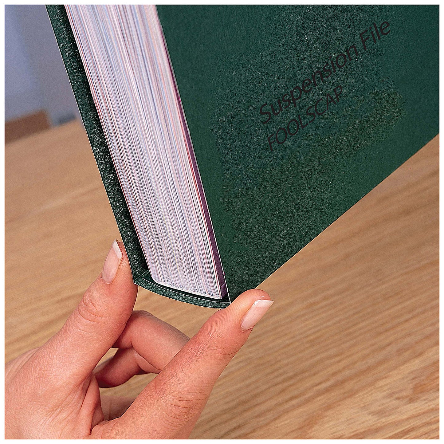 Rexel Crystalfile Classic Manilla Suspension Files, Square Base, 50mm Capacity, Foolscap, Green, Pack of 50