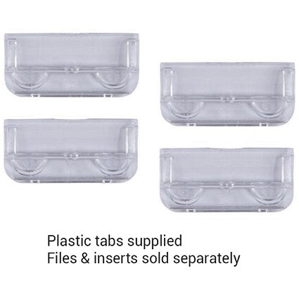 Rexel Cyrstalfile Classic and Extra Suspension File Tabs, Clear, Pack of 50