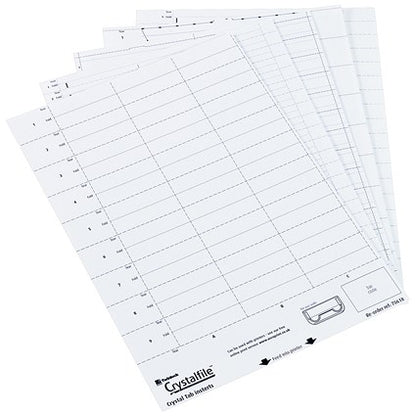 Rexel Crystalfile Classic and Extra Suspension File Card Inserts, Pack of 50