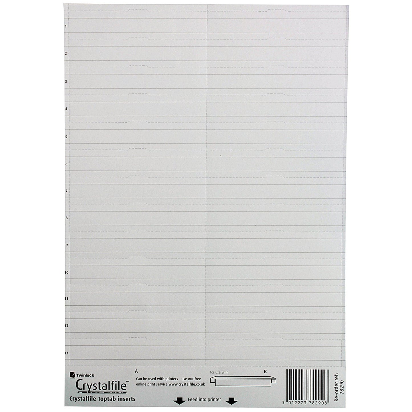 Rexel Cyrstalfile Classic Linked Suspension File Card Inserts, White, Pack of 50