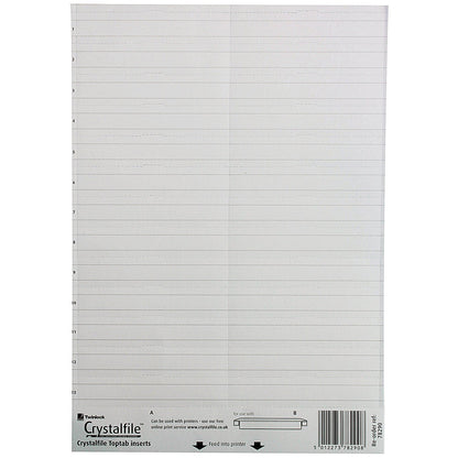 Rexel Cyrstalfile Classic Linked Suspension File Card Inserts, White, Pack of 50