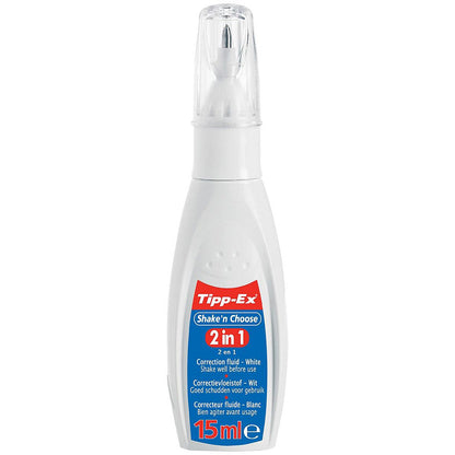 Tippex Shake and Choose Correction Fluid, 15ml, Pack of 10