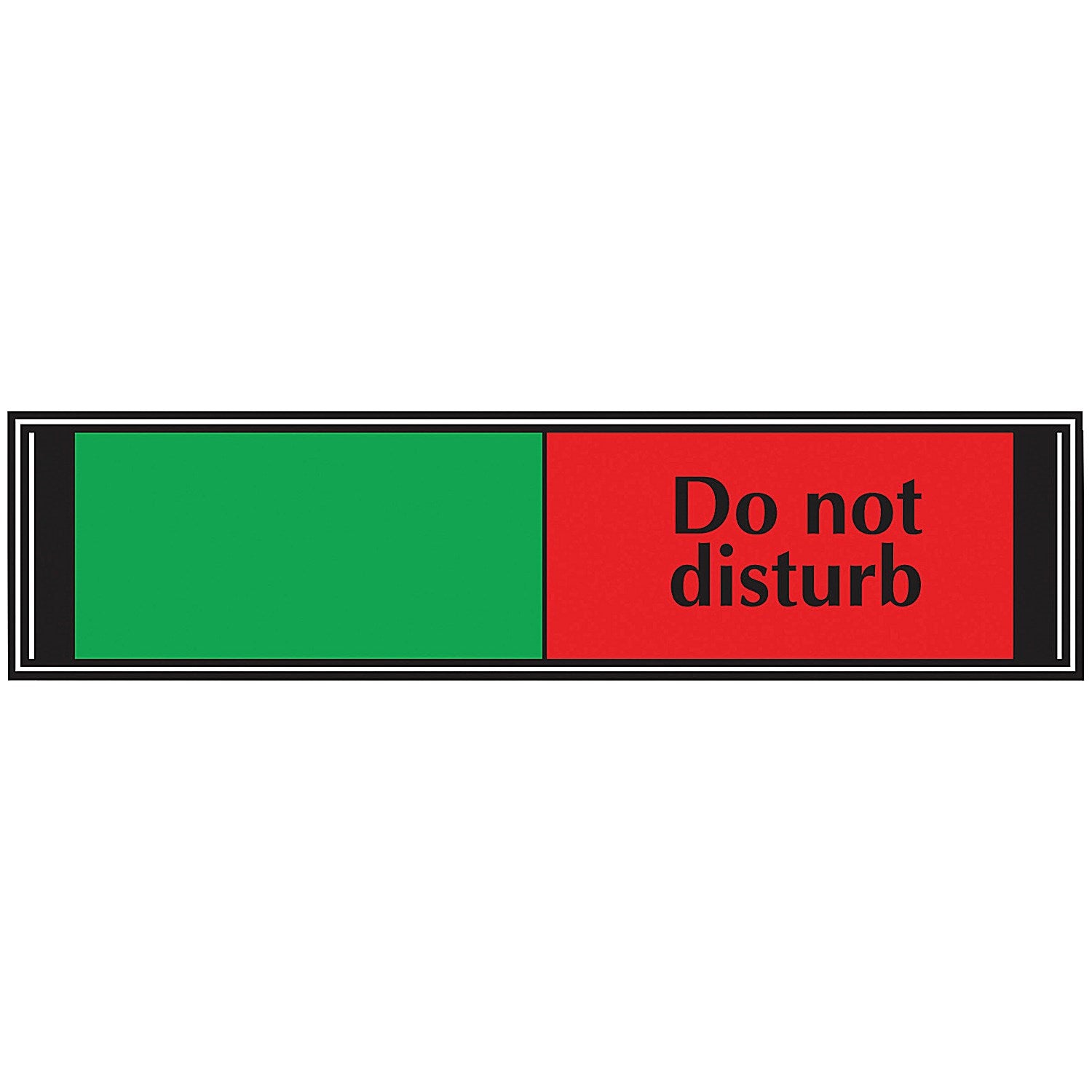 Do Not Disturb PVC Sliding Sign, 225x52mm, Black on Red and Green