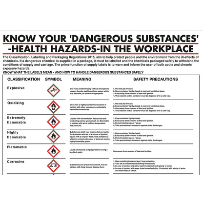 Stewart Superior Health Hazards in The Workplace Poster, 420x600mm