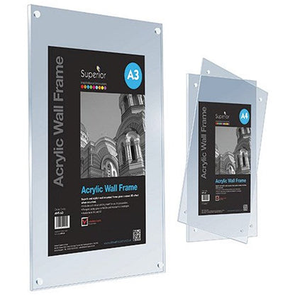Stewart Superior Acrylic Wall Frame, A4, Non-Glass, Clear Easy2Order : UP23429