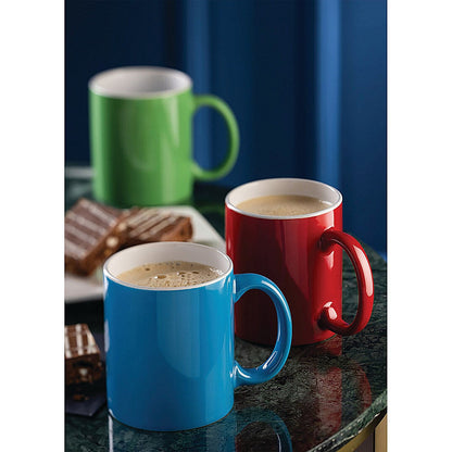 Utopia Pure White Straight Sided Mug 340ml Red (Pack of 12) Easy2Order : UTP51855