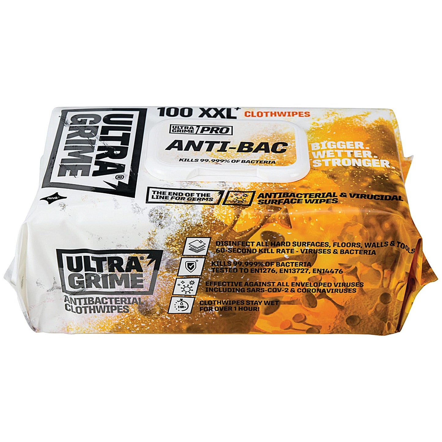 UltraGrime Anti-Bac Wipes, 100 Wipes