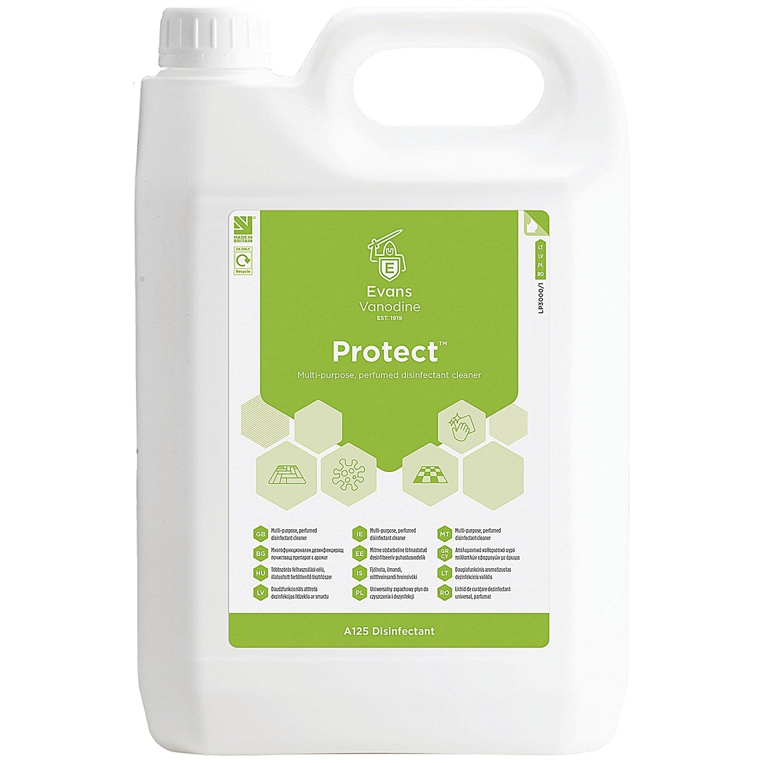 Evans Protect Disinfectant Cleaner, 5 Litres, Pack of 2 Easy2Order : VA00151