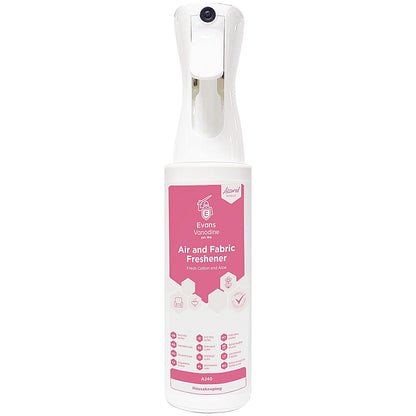 Evans Air and Fabric Freshener, Fresh Cotton and Aloe, 500ml, Pack of 8 Easy2Order : VA01131
