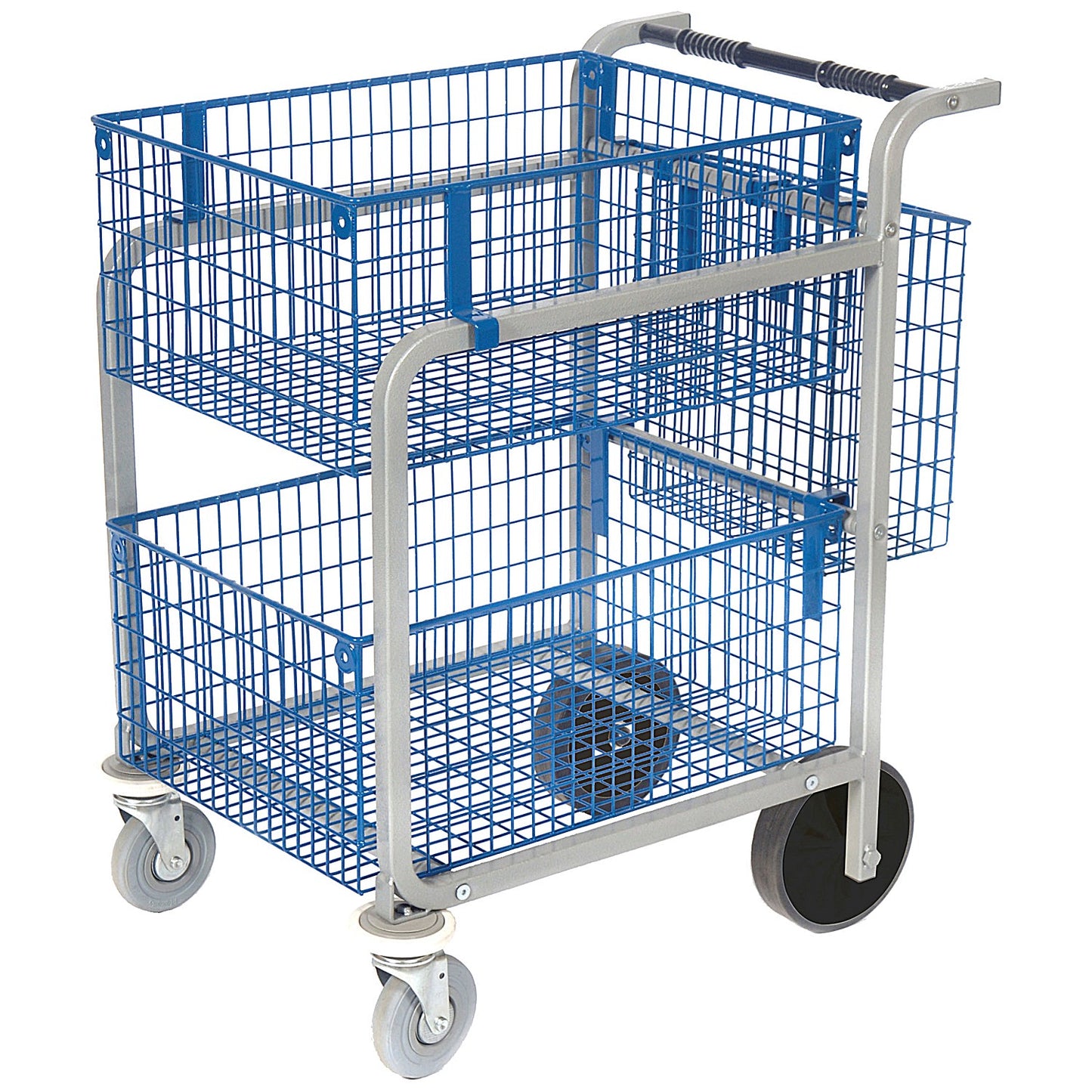 GoSecure Heavy Duty Mail Trolley 2 x Wire Baskets MT3