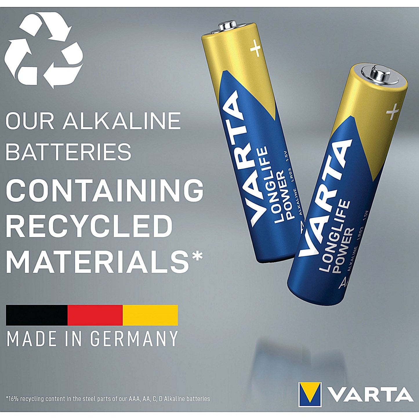 Varta Longlife Power AAA 1.5V Alkaline Batteries, Pack of 12