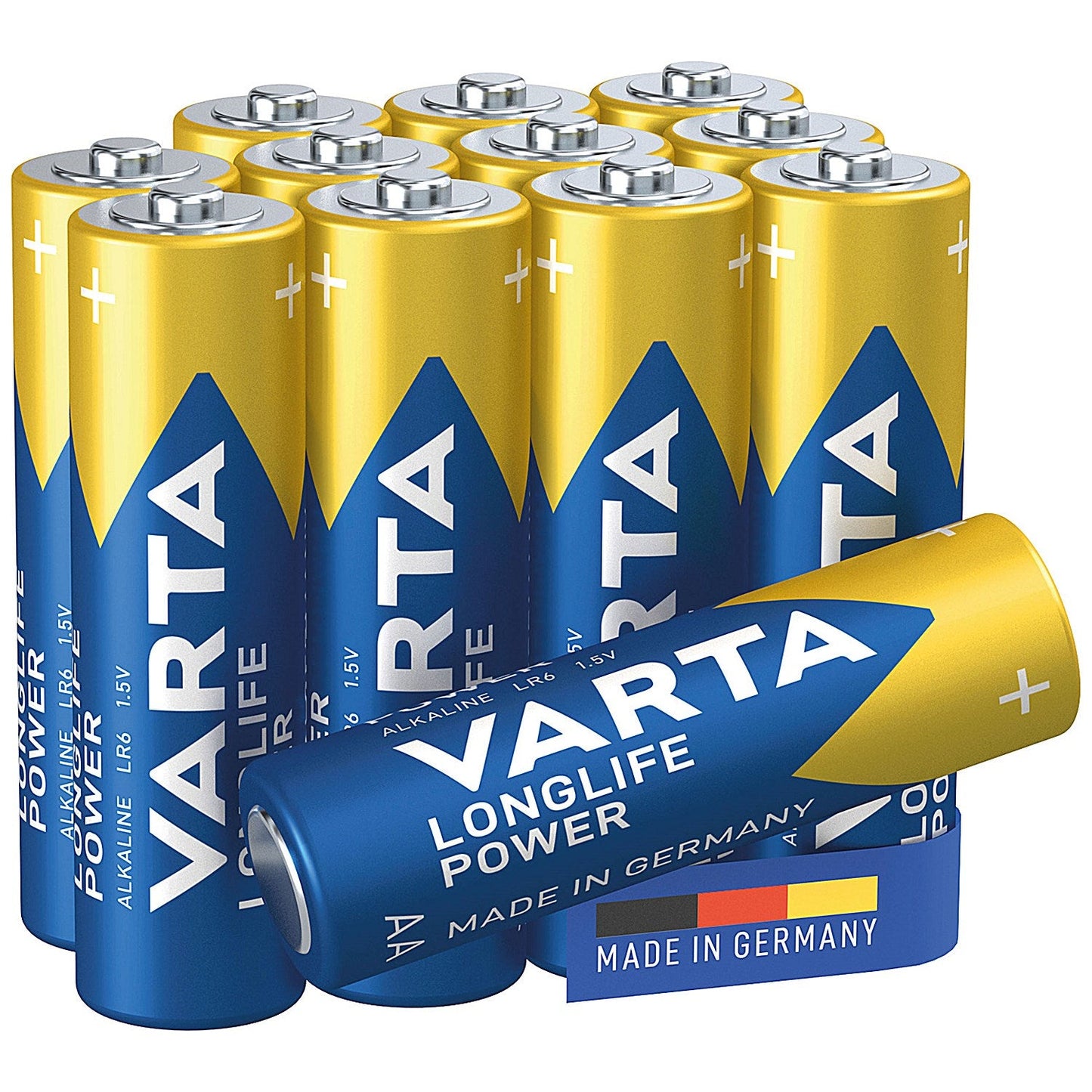 Varta Longlife Power AA 1.5V Alkaline Batteries, Pack of 12