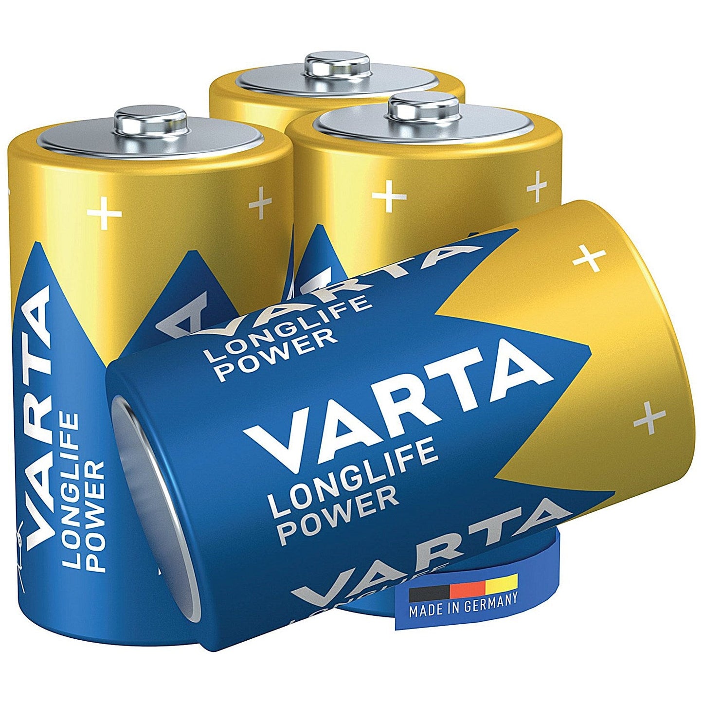 Varta Longlife Power D 1.5V Alkaline Batteries, Pack of 4