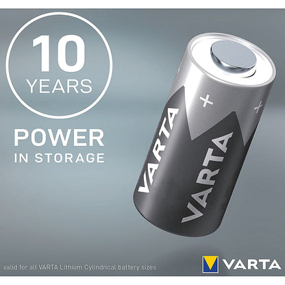 Varta Lithium Batteries CR123A/CR17345 3V Cylindrical, Pack of 10 Easy2Order : VAR99560