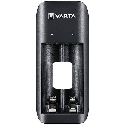 Varta USB Duo AA and AAA Batteries Charger, Includes 2 x AAA Rechargeable Batteries