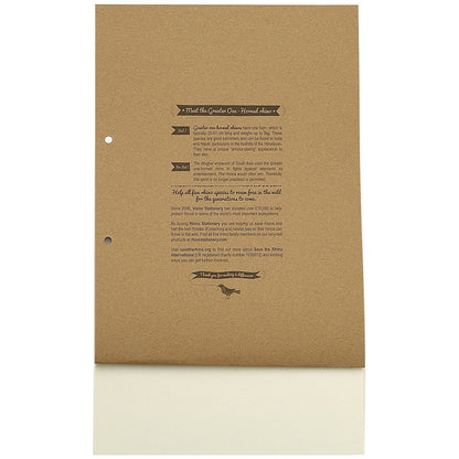 Rhino Recycled Refill Pad, A4, Ruled with Margin, 160 Pages, Kraft, Pack of 5