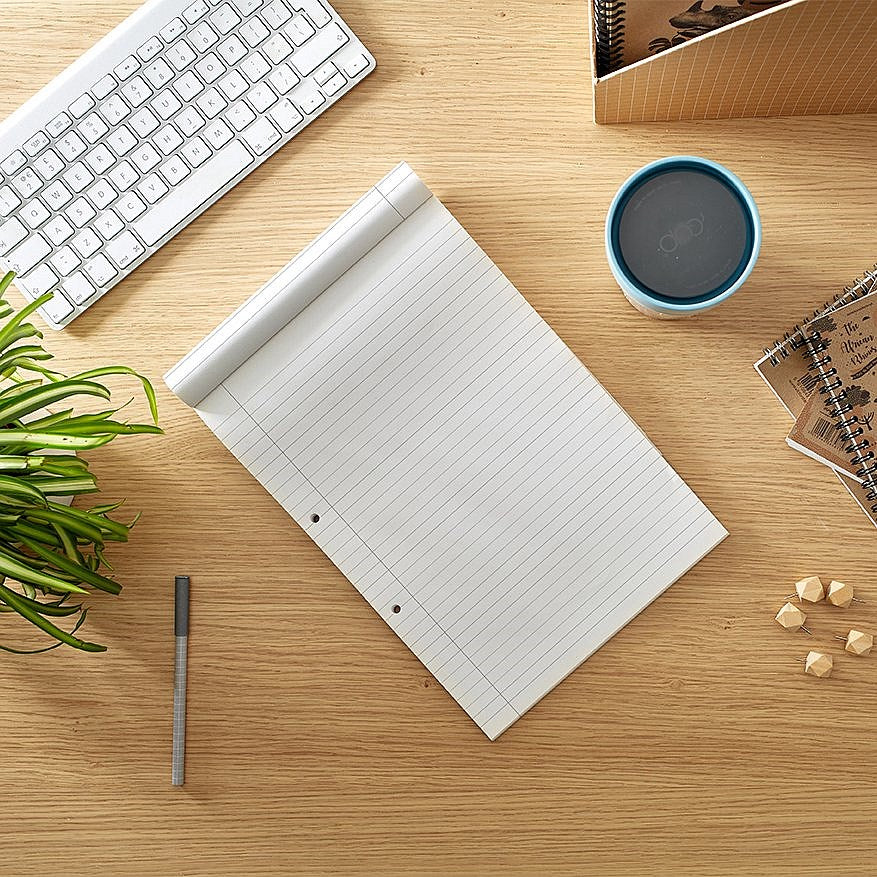 Rhino Recycled Refill Pad, A4, Ruled with Margin, 160 Pages, Kraft, Pack of 5