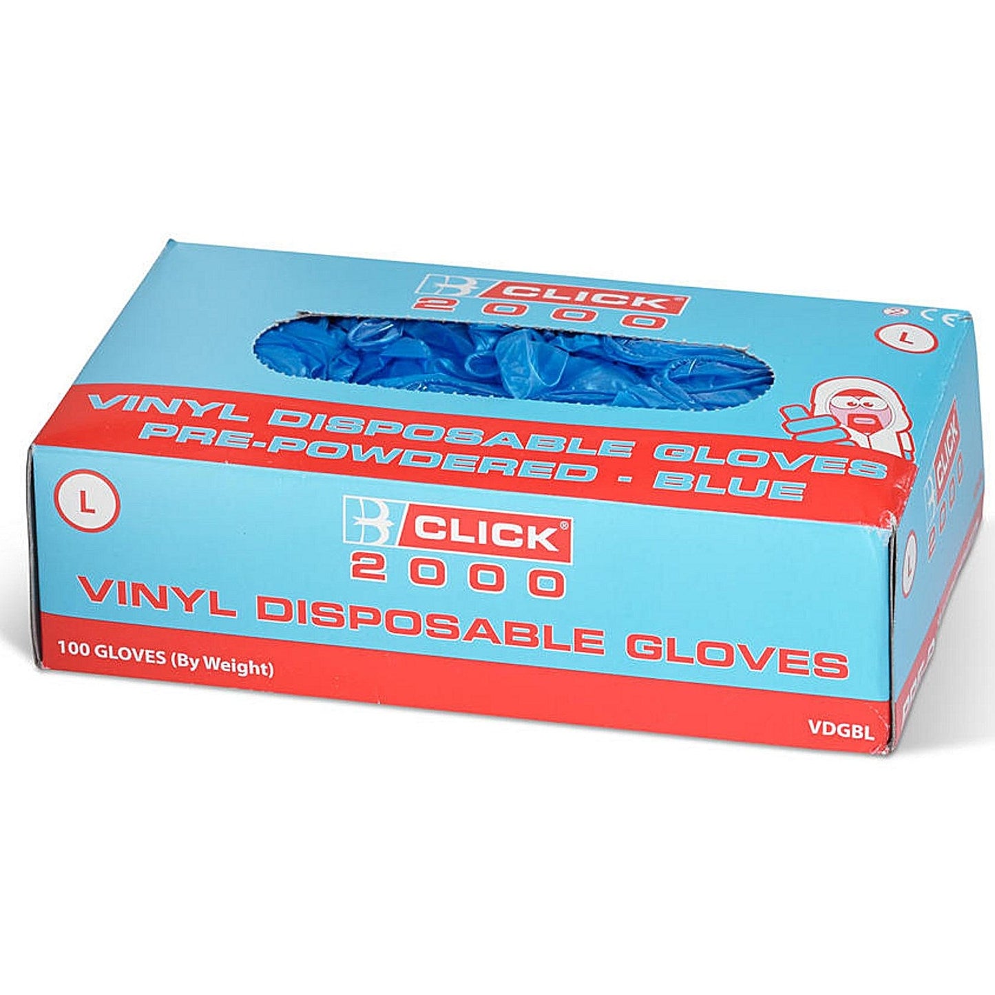 Beeswift Vinyl Examination Gloves, Blue, XL, Pack of 1000 Easy2Order : VDGBXL