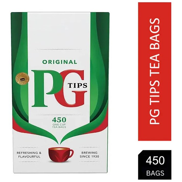 PG Tips One Cup Square Tea Bags, Pack of 450