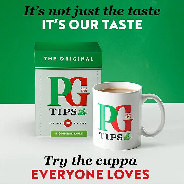 PG Tips One Cup Square Tea Bags, Pack of 450