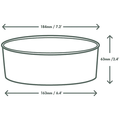 Vegware Bon Appetit Food Bowl, 909ml, White, Pack of 300