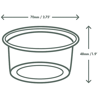 Vegware Cold Portion Pot, 113ml, Clear, Pack of 2000