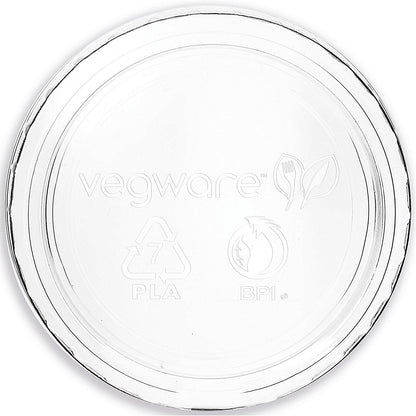 Vegware Portion Pot Lid, 113ml and 56ml, Clear, Pack of 2000