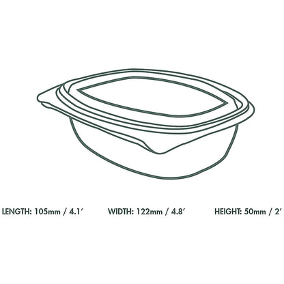 Vegware Deli Hinged Container, 227ml, Clear, Pack of 300