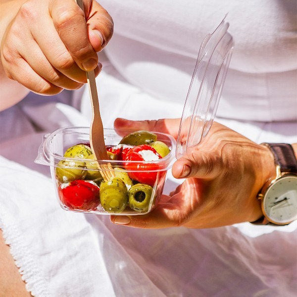 Vegware Deli Hinged Container, 227ml, Clear, Pack of 300 Easy2Order : VG92708