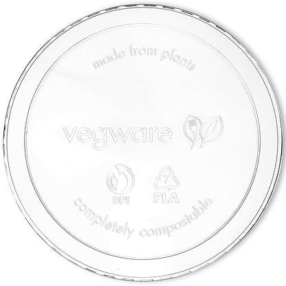 Vegware Deli Container Round Lid, 227-909ml, Clear, Pack of 500