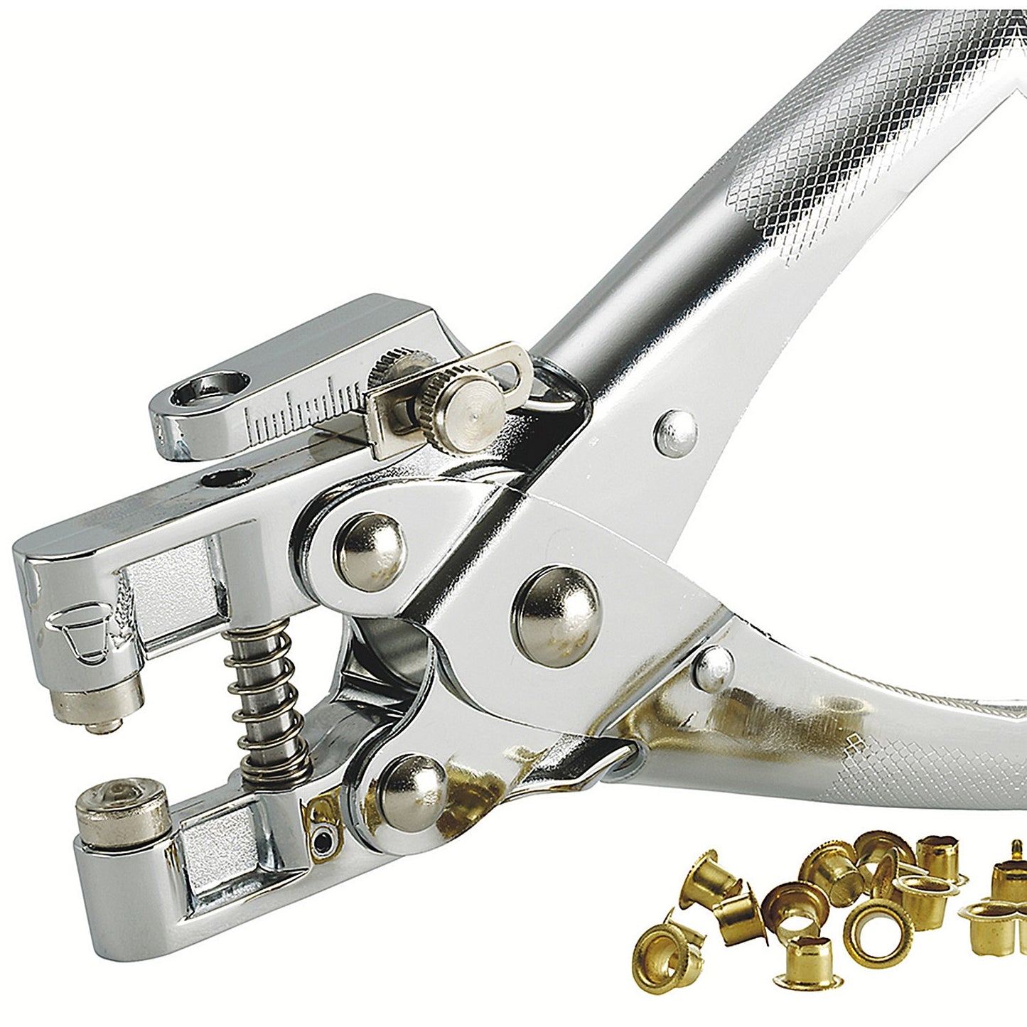 Rexel 950 Solid Steel Eyeletter Punch, For 13mm Holes, Chrome