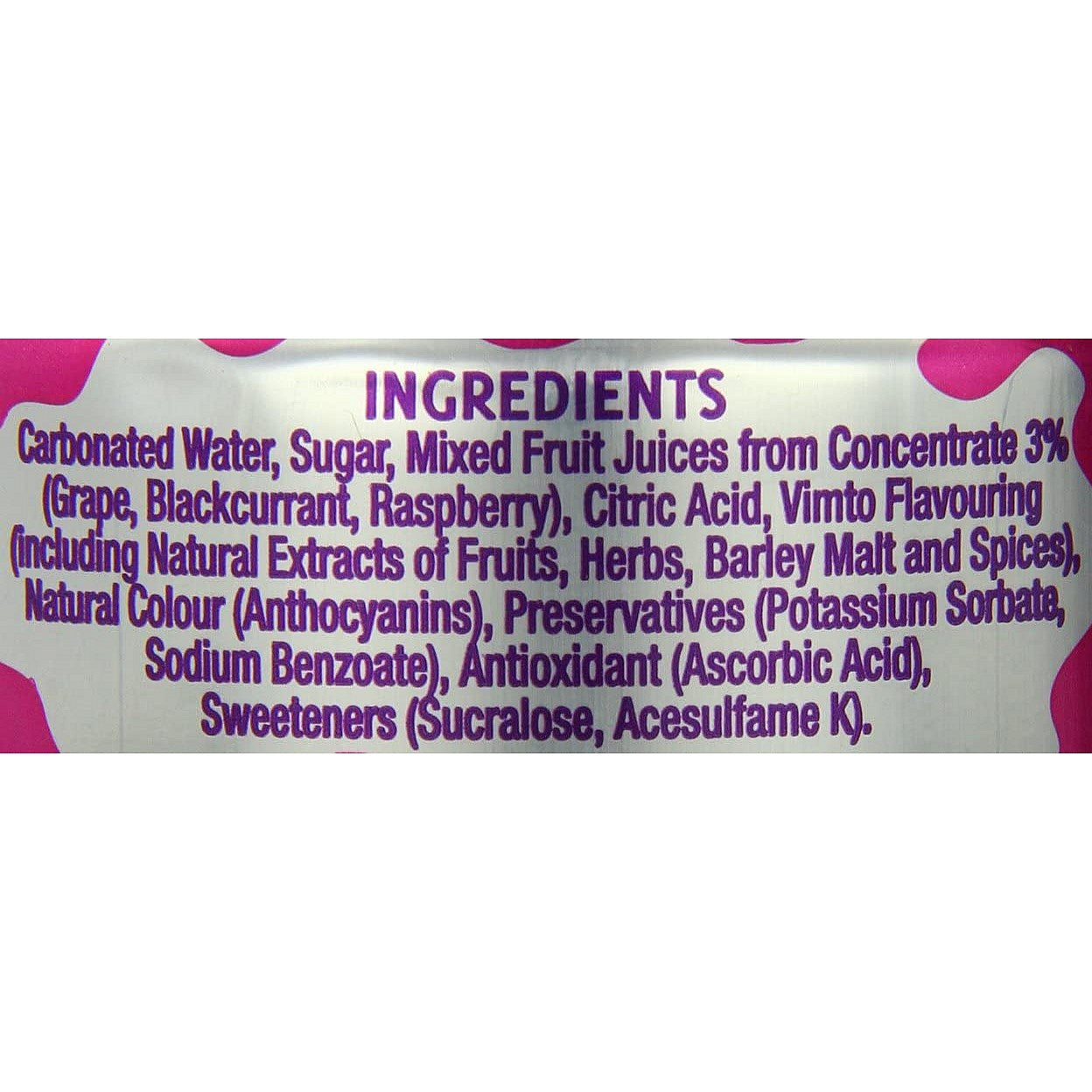 Vimto Fizzy Fruit Juice, 24x330ml Cans