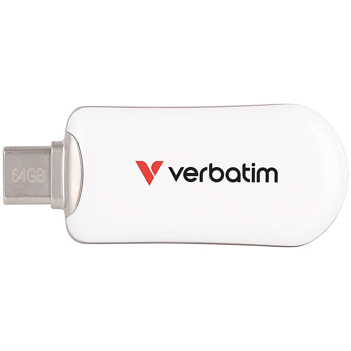 Verbatim Plectra USB-C Flash Drive, 64GB, White