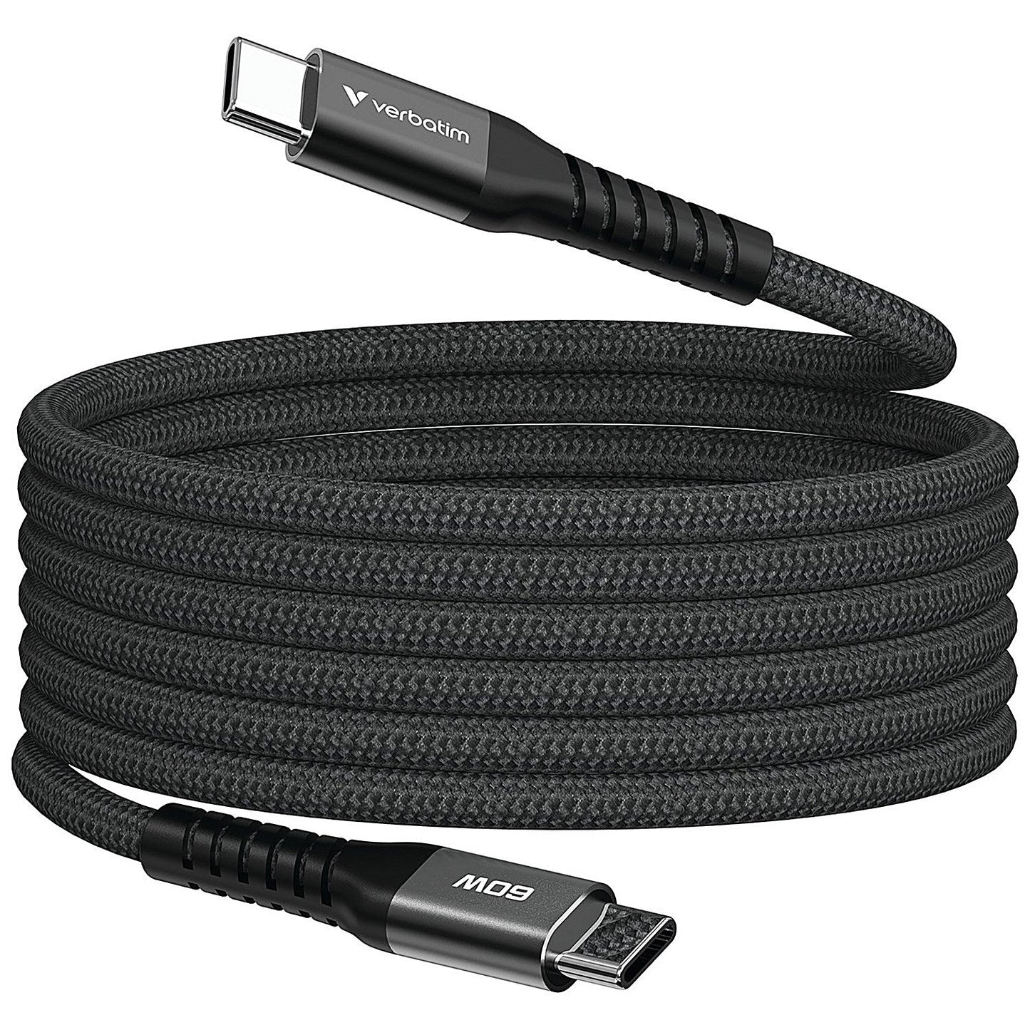 Verbatim Sync + Charge Magnetic Cable 60W USB-C to USB-C 120cm Black