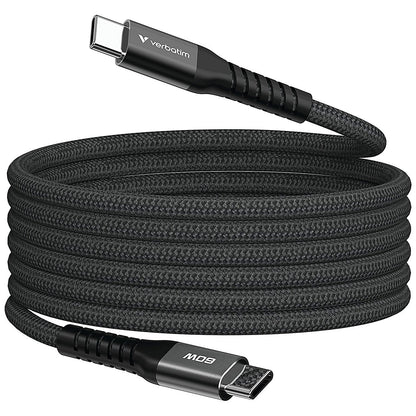Verbatim Sync + Charge Magnetic Cable 60W USB-C to USB-C 120cm Black